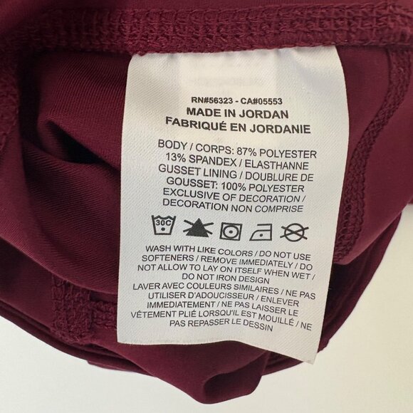 Nike Yoga Garnet Maroon and Gold Dri-Fit 7/8 Leggings Size M - Picture 4 of 6